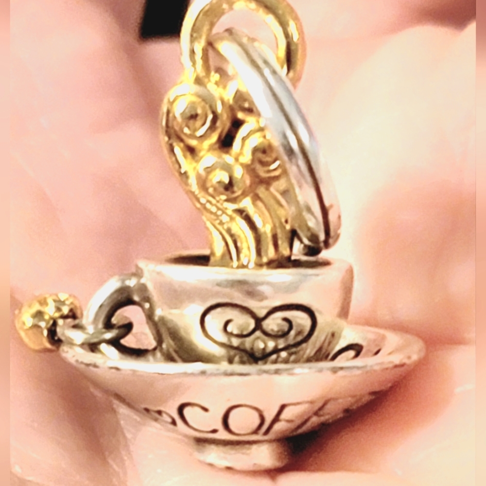 BRIGHTON ABC CHARM Gold/silver  Hot Coffee Cup